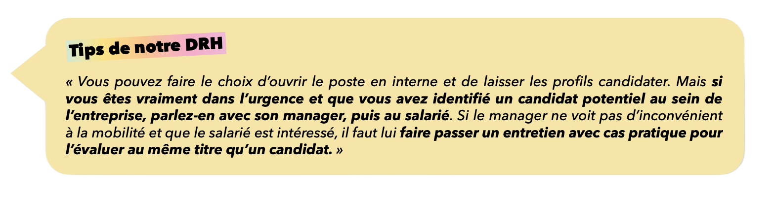 miser sur la mobilité interne