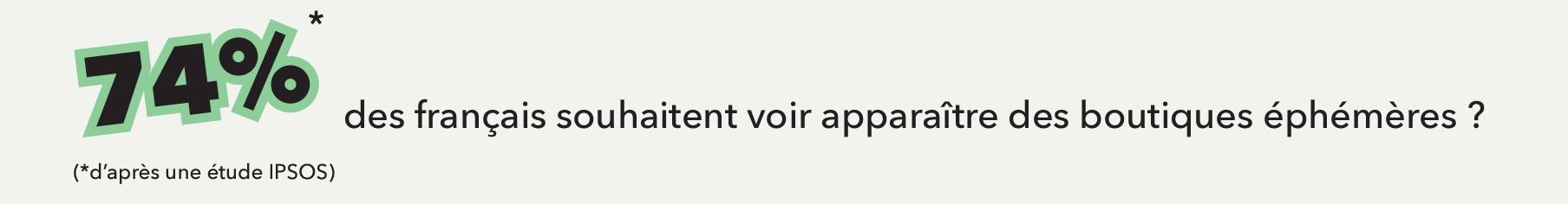 74% des français souhaitent voir apparaître des boutiques éphémères