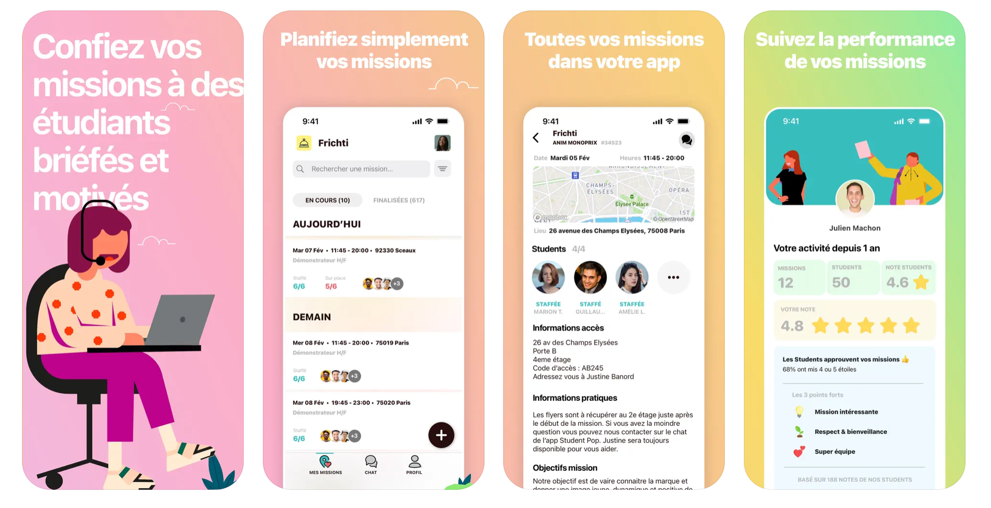 l'application student pop