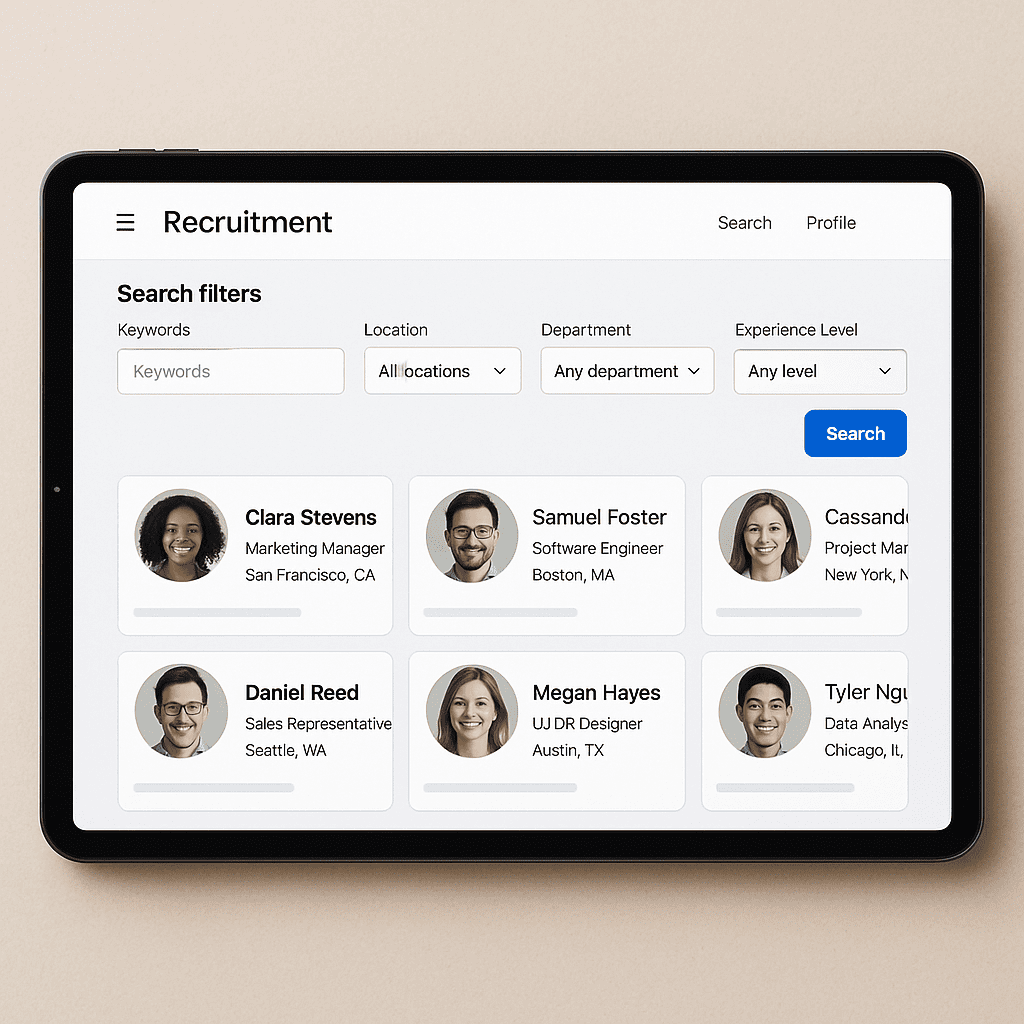 Plateforme de recrutement event