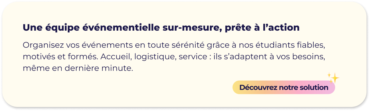 solution pour trouver équipe événementiel
