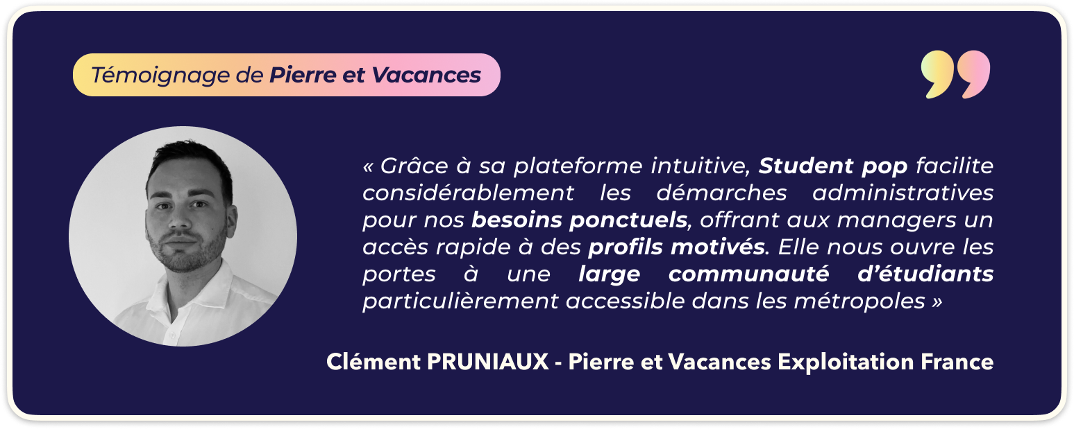 témoignage Pierre & Vacances recrutement camping