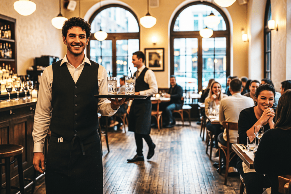 étudiant serveur restauration